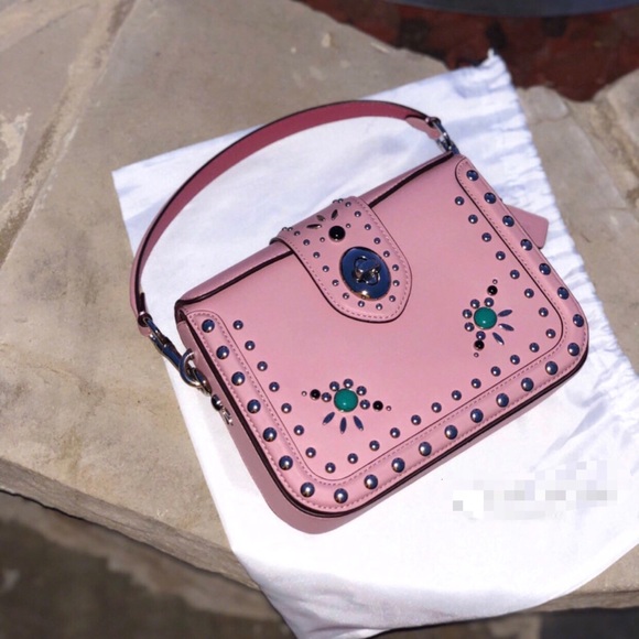 Coach Page Western Rivets Leather Across Body Bag - Picture 5 of 7